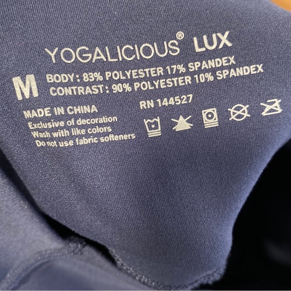 Yogalicious Luxe Blue Leggings Size Medium - Picture 2 of 6